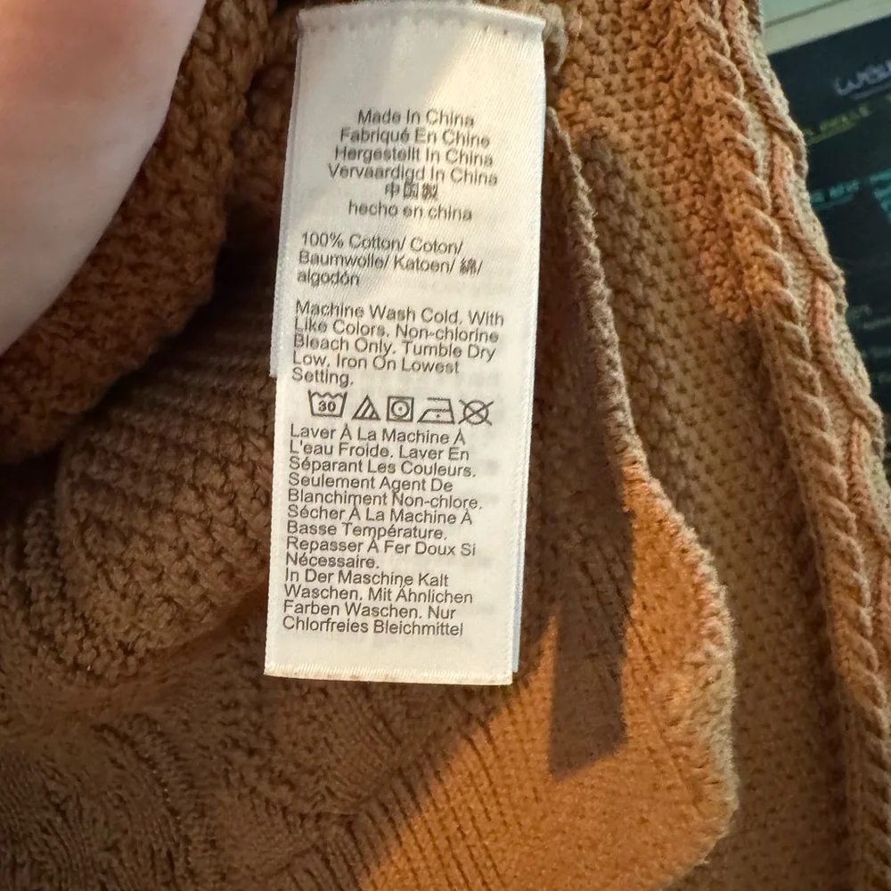 J.Crew Cable Knit Sweater in Camel